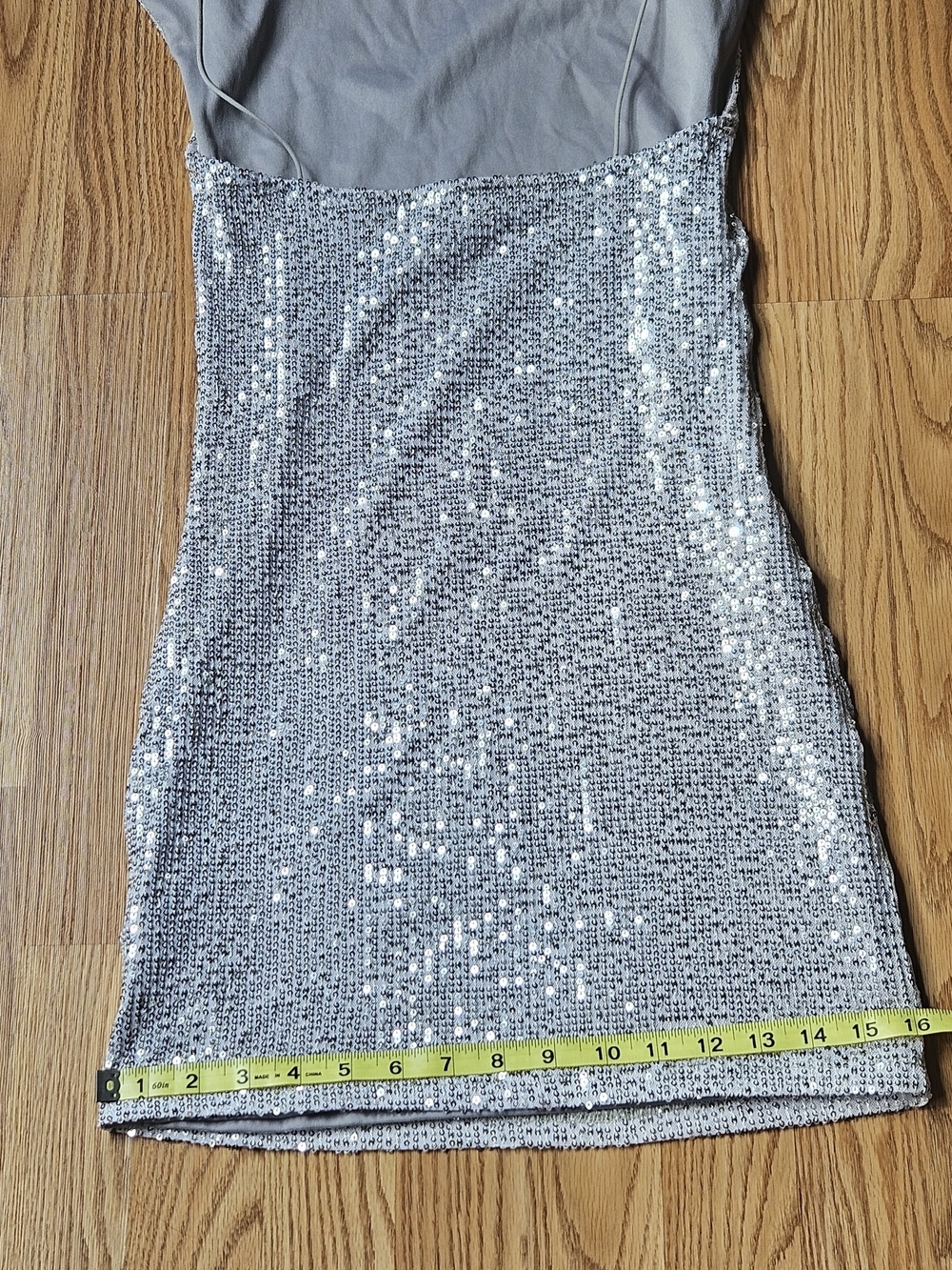 Bluesteel Silver Sequin Cowl Neck Mini Dress Size P / XS Party Night Out Holiday - Picture 15 of 16